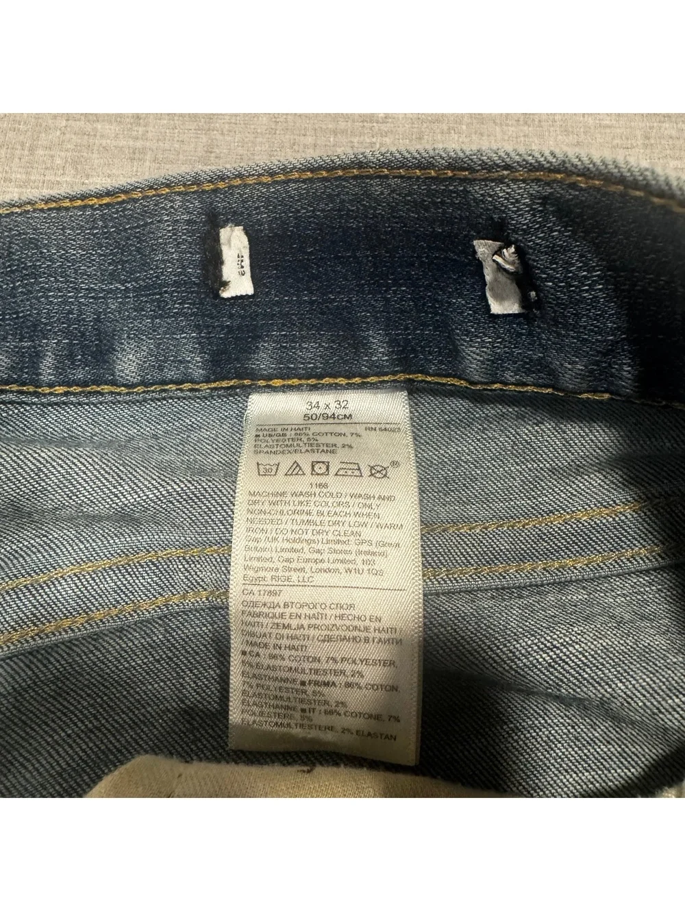 Banana Republic Men’s Jeans 34x32 Dark Gray Straight Leg Denim Pants